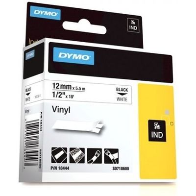 Dymo 18444 (S0718600) - (12 mm) - Noir sur blanc - Ruban