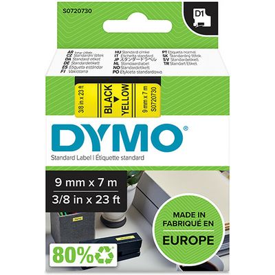 Dymo 40918 (S0720730) - (9 mm) - Noir sur jaune - Ruban