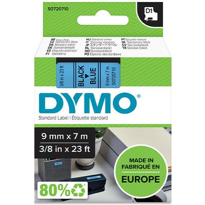 Dymo 40916 (S0720710) - (9 mm) - Noir sur bleu - Ruban