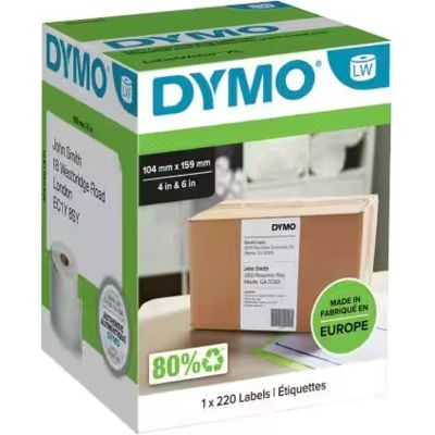 Dymo S0904980 - (104 mm x 159 mm) - Noir sur blanc - Étiquette