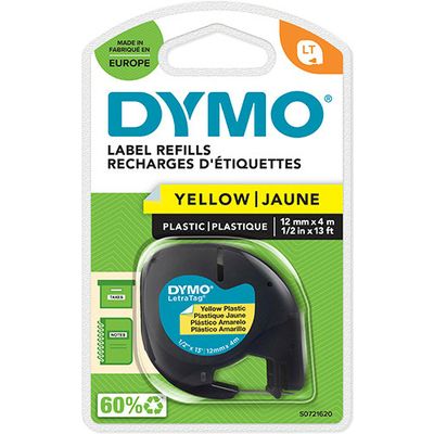 Dymo 91202 (S0721620) Tape Zwart op geel (12 mm)