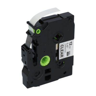 PrintAbout Huismerk vervangt Brother TZe-131 Tape Zwart op transparant (12 mm)