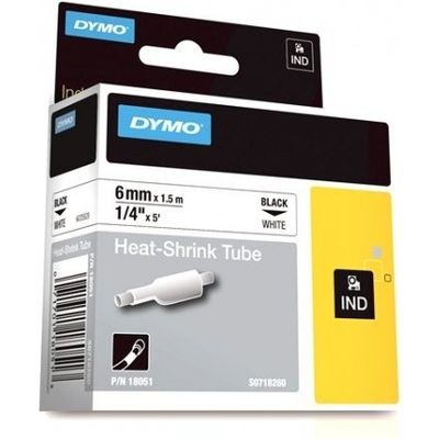 Dymo 18051 (S0718260) Tape Zwart op wit (6 mm)