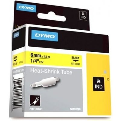 Dymo 18052 (S0718270) Tape Zwart op geel (6 mm)