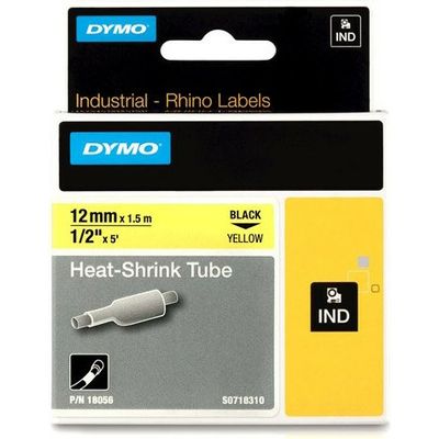 Dymo 18056 (S0718310) - (12 mm) - Noir sur jaune - Ruban