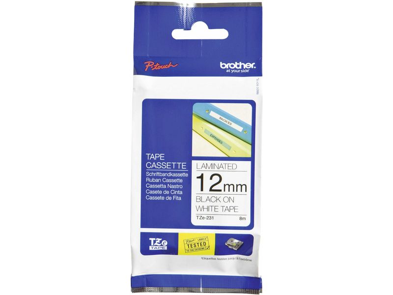 Brother Tze-441 labelprinter-tape Zwart op rood