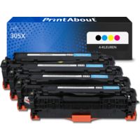 Huismerk HP 305X (CE410X) Toner 4-kleuren Multipack Hoge capaciteit