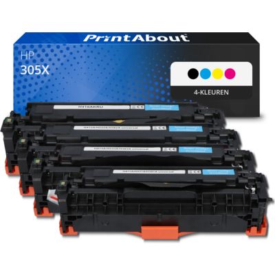 Huismerk HP 305X (CE410X) Toner 4-kleuren Multipack Hoge capaciteit