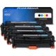 Toner compatible HP 305X (CE410X) - 4 couleurs - Grande capacité - Multipack