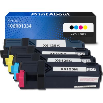 Toner compatible Xerox 106R01334 - 4 couleurs - Multipack