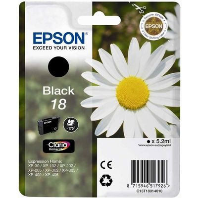 Epson 18 (C13T18014012) Inktcartridge Zwart