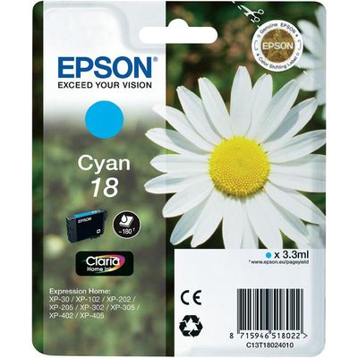 Epson 18 (C13T18024010) - Cyan - Cartouche d'encre