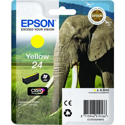 Epson 24 (C13T24244012) Inktcartridge Geel