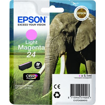 Epson 24 (C13T24264012) Inktcartridge Licht-magenta