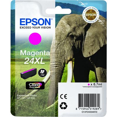Epson 24XL (C13T24334012) - Magenta - Cartouche d'encre - Grande capacité
