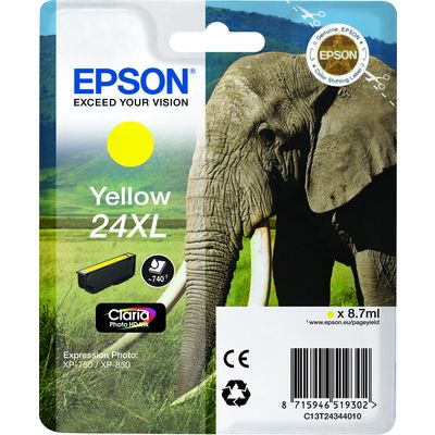 Epson 24XL (C13T24344012) Inktcartridge Geel Hoge capaciteit