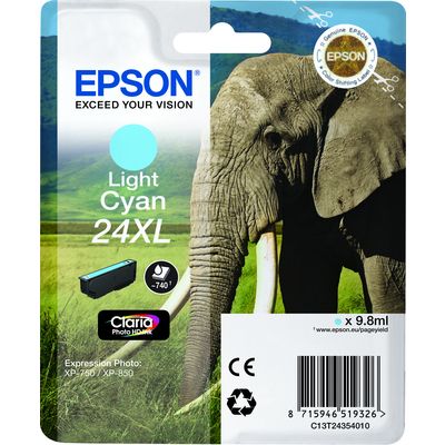 Epson 24XL (C13T24354012) - Cyan clair - Cartouche d'encre - Grande capacité