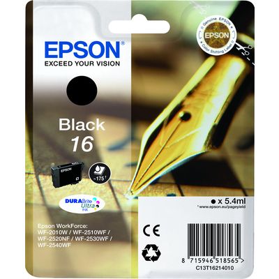 Epson 16 (C13T16214012) - Noir - Cartouche d'encre