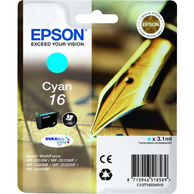 Epson 16 (C13T16224012) - Cyan - Cartouche d'encre