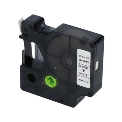 Ruban compatible Dymo 40913 (S0720680) - (9 mm) - Noir sur blanc