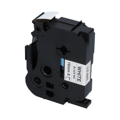 PrintAbout Huismerk vervangt Brother TZe-241 Tape Zwart op wit (18 mm)