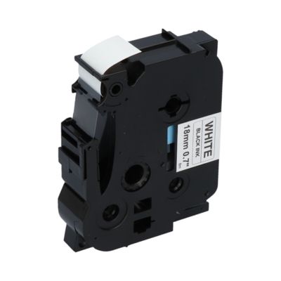 PrintAbout Huismerk vervangt Brother TZe-241 Tape Zwart op wit (18 mm)