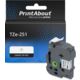 PrintAbout Huismerk vervangt Brother TZe-251 Tape Zwart op wit (24 mm)