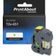 Ruban compatible Brother TZe-651 - (24 mm) - Noir sur jaune