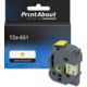 Ruban compatible Brother TZe-651 - (24 mm x 24 mm) - Noir sur jaune