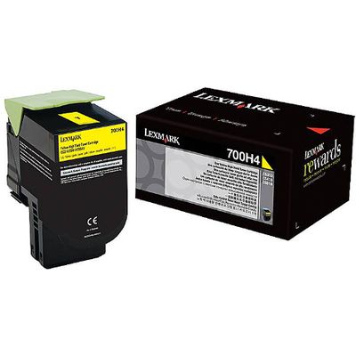 Lexmark 70C0H40 (700H) Toner Geel Hoge capaciteit