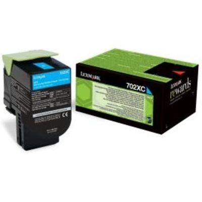 Lexmark 70C2XC0 (702XC) - Cyan - Toner - Très grande capacité