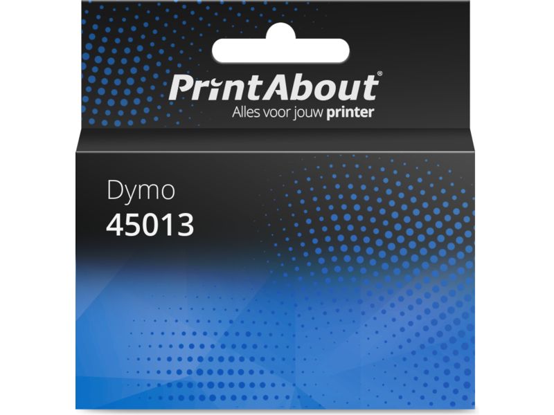 PrintAbout Huismerk Tape 45013 Zwart Op Wit (S0720530) (12 Mm) 5-pack Geschikt Voor Dymo