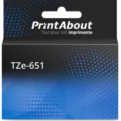 Produit compatible Brother TZe-651 - (24 mm) Paquet de 5 - Multipack