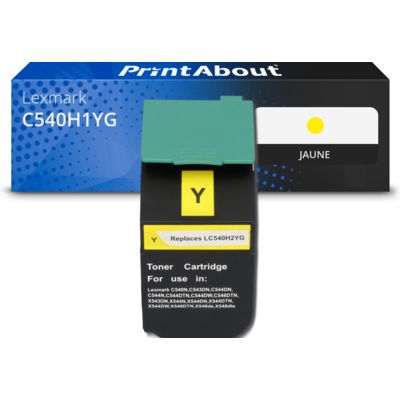 Toner compatible Lexmark C540H1YG - Jaune - Grande capacité