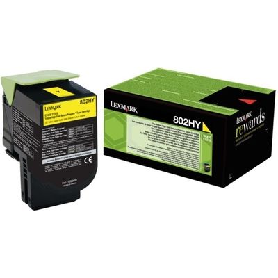Lexmark 80C2HY0 (802HY) - Jaune - Toner - Grande capacité