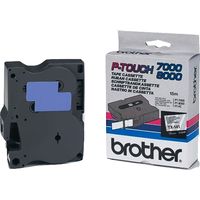 Brother TX-141 - (18 mm) - Noir sur transparent - Ruban