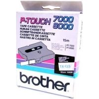 Brother TX-133 - (12 mm) - Bleu sur transparent - Ruban