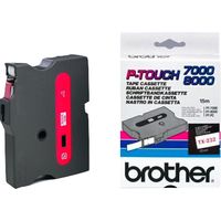 Brother TX-232 - (12 mm) - Rouge sur blanc - Ruban