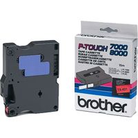 Brother TX-431 - (12 mm) - Noir sur rouge - Ruban