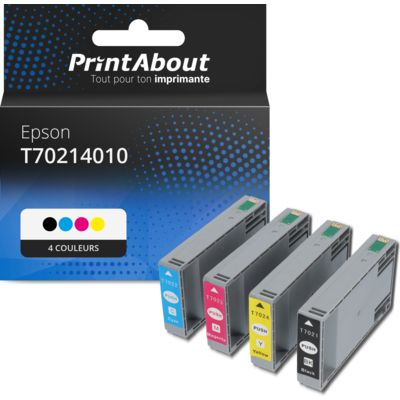 Cartouche compatible Epson T70214010 - 4 couleurs - Multipack