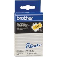 Brother TC-601 - (12 mm) - Noir sur jaune - Ruban