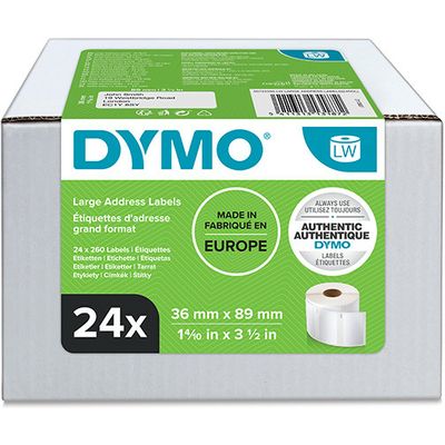 Dymo 13188 (S0722360) Multipack (28 mm x 89  mm) 24 rollen