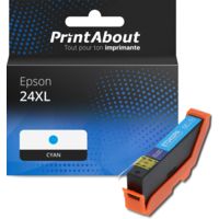 Cartouche compatible Epson 24XL (C13T24324012) - Cyan - Grande capacité