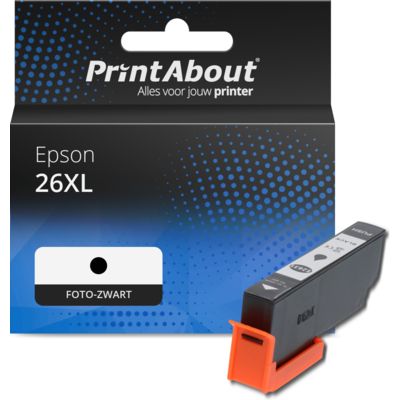 Huismerk Epson 26XL (C13T26314012) Inktcartridge Foto-zwart Hoge capaciteit