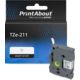 PrintAbout Huismerk vervangt Brother TZe-211 Tape Zwart op wit (6 mm)