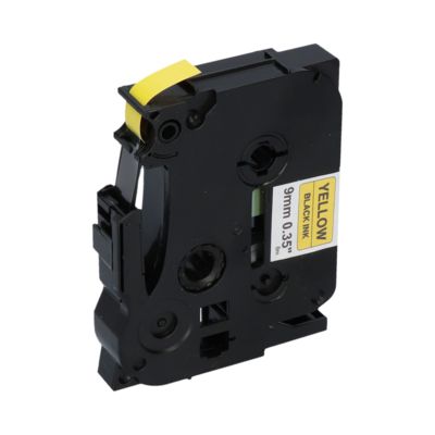 Ruban compatible Brother TZe-621 - (9 mm) - Noir sur jaune