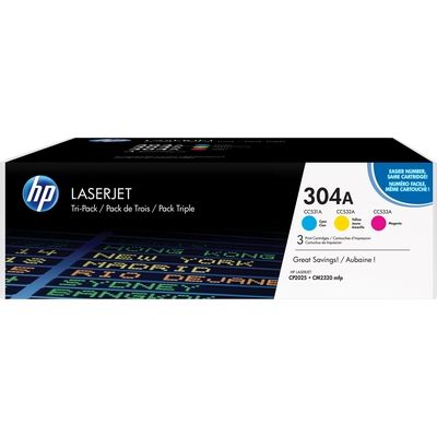 HP 304A (CF372AM) - 3-couleurs - Toner - Multipack