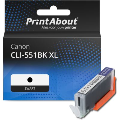 Huismerk Canon CLI-551BK XL Inktcartridge Zwart Hoge capaciteit