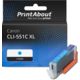 Huismerk Canon CLI-551C XL Inktcartridge Cyaan Hoge capaciteit