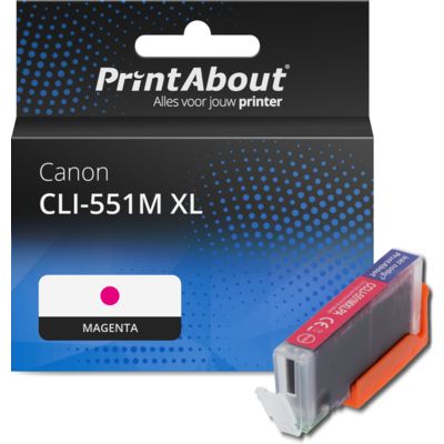 Huismerk Canon CLI-551M XL Inktcartridge Magenta Hoge capaciteit